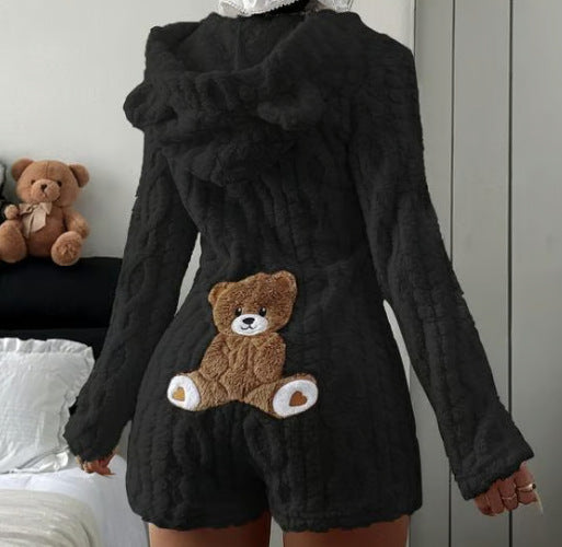 Women's Cozy Cute Plush Romper