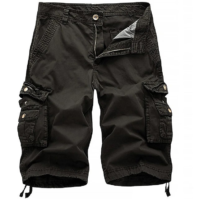 Kanoosport Mens Cargo Shorts Multi Pockets Twill Cargo Shorts