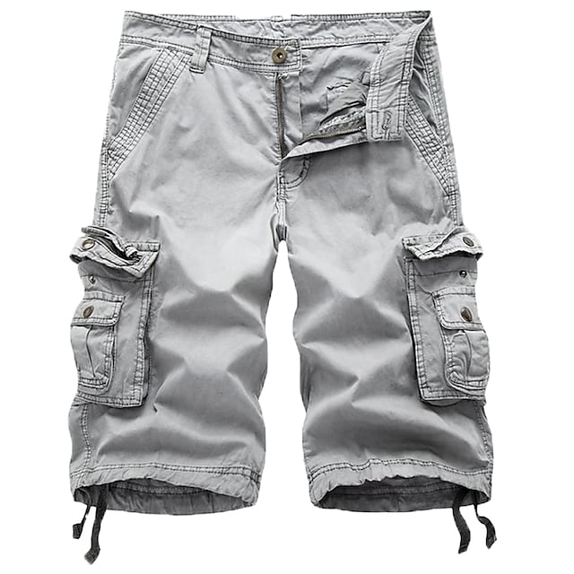 Kanoosport Mens Cargo Shorts Multi Pockets Twill Cargo Shorts
