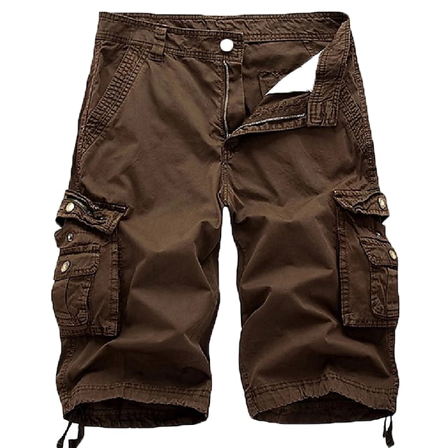 Kanoosport Mens Cargo Shorts Multi Pockets Twill Cargo Shorts