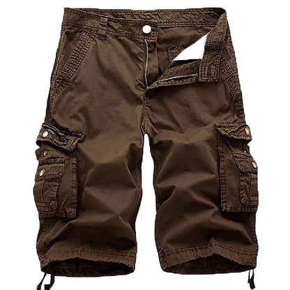 Kanoosport Mens Cargo Shorts Multi Pockets Twill Cargo Shorts