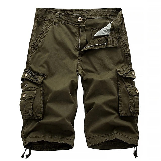 Kanoosport Mens Cargo Shorts Multi Pockets Twill Cargo Shorts
