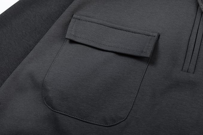 Men's Cargo Quarter-Zip Hoodie