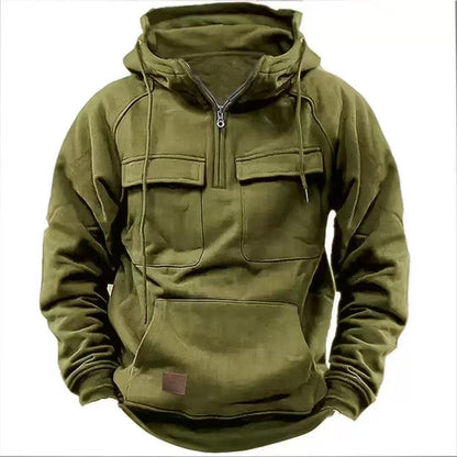 Men's Cargo Quarter-Zip Hoodie