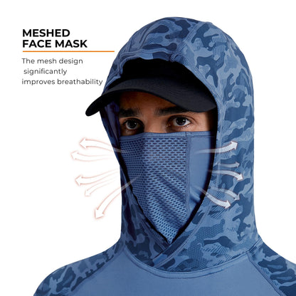 Outdoor activity essential—hooded mask integrated design 🌞 360° sun protection with no dead angles.