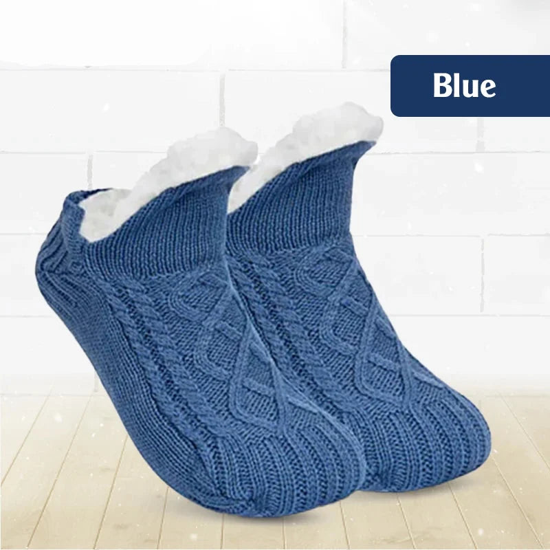 PeakRoo Fleece-Lined Non-Slip Thermal Slippers Socks-Buy 2 Pcs Get Free Shipping