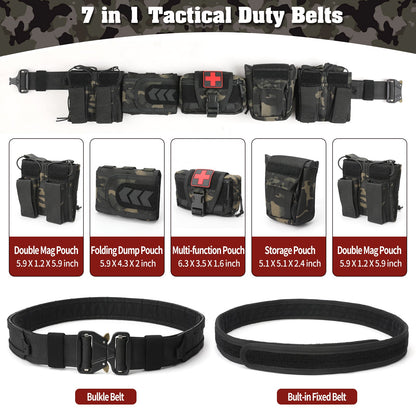 PEAKROO 5 in 1 Quick Release Tactical Duty Belt