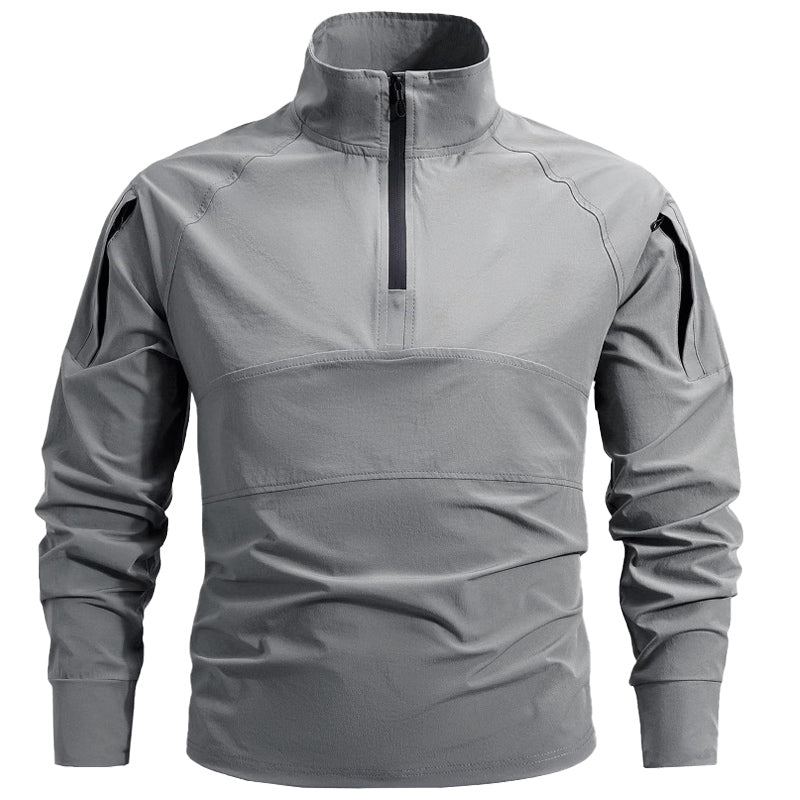 Men's Tactical 1/4 Zip Performance Quick-Dry Stretch Combat Shirt Pullover
