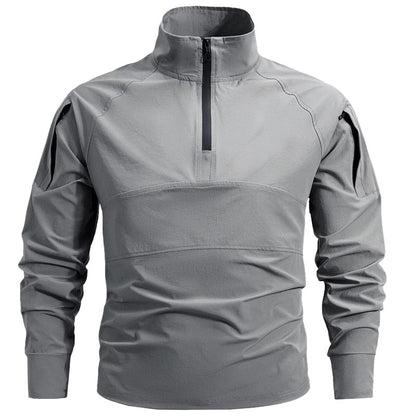 Men's Tactical 1/4 Zip Performance Quick-Dry Stretch Combat Shirt Pullover