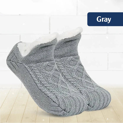 PeakRoo Fleece-Lined Non-Slip Thermal Slippers Socks-Buy 2 Pcs Get Free Shipping