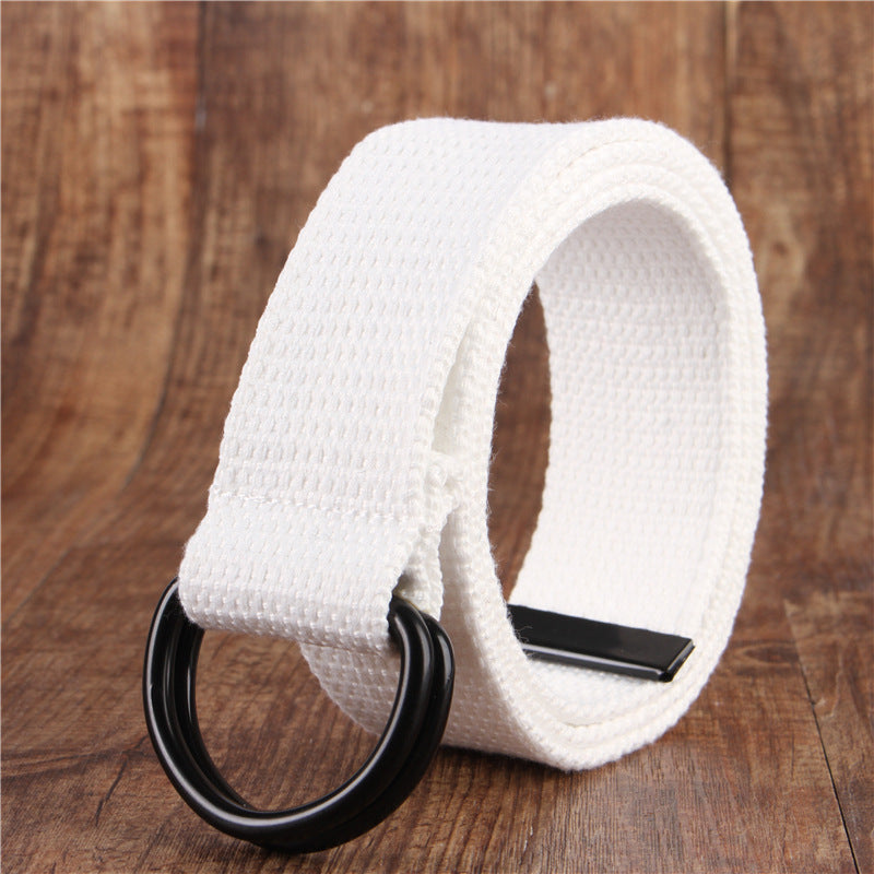 Gearbibi Double Buckle Canvas Simple Belt