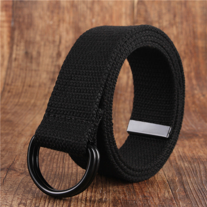 Gearbibi Double Buckle Canvas Simple Belt
