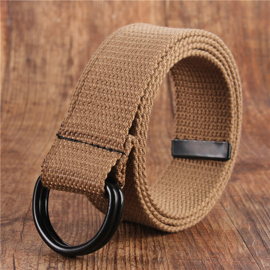Gearbibi Double Buckle Canvas Simple Belt