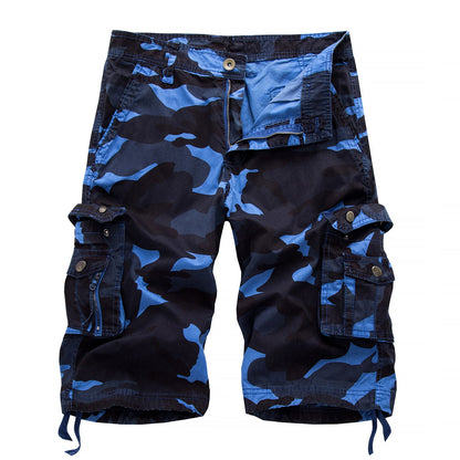 Women's Vintage Camo Multi-Pocket Cargo Shorts