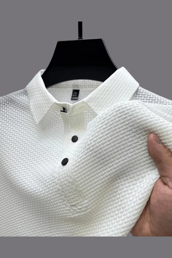 Men's Lightweight Breathable Waffle Knit Polo