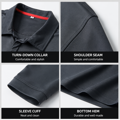 3PACK Men’s Quick-Dry Long Sleeve Polo Shirt