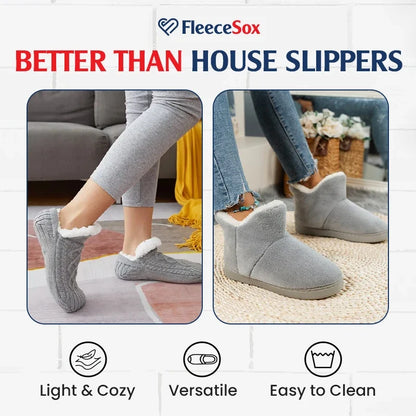 PeakRoo Fleece-Lined Non-Slip Thermal Slippers Socks-Buy 2 Pcs Get Free Shipping