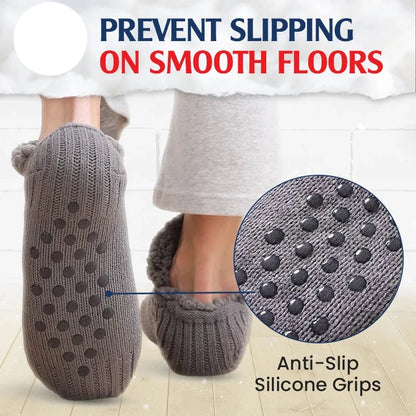 PeakRoo Fleece-Lined Non-Slip Thermal Slippers Socks-Buy 2 Pcs Get Free Shipping