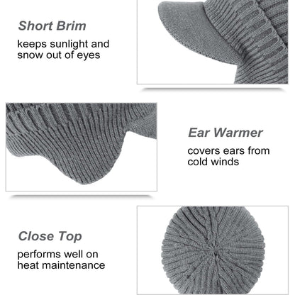 PeakRoo Elastic Warm Ear Protection Knitted Hat