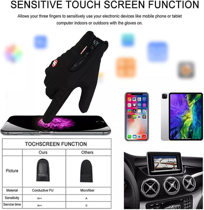 PeakRoo™ Waterproof Thermal Touchscreen Gloves – Windproof Winter Gloves for Outdoor Work, Driving & Sports