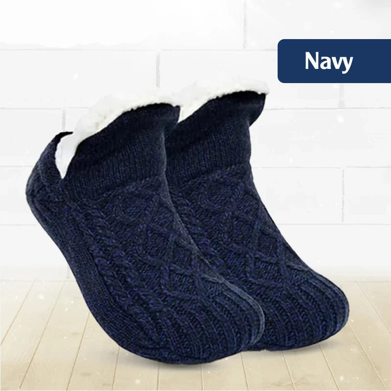 PeakRoo Fleece-Lined Non-Slip Thermal Slippers Socks-Buy 2 Pcs Get Free Shipping