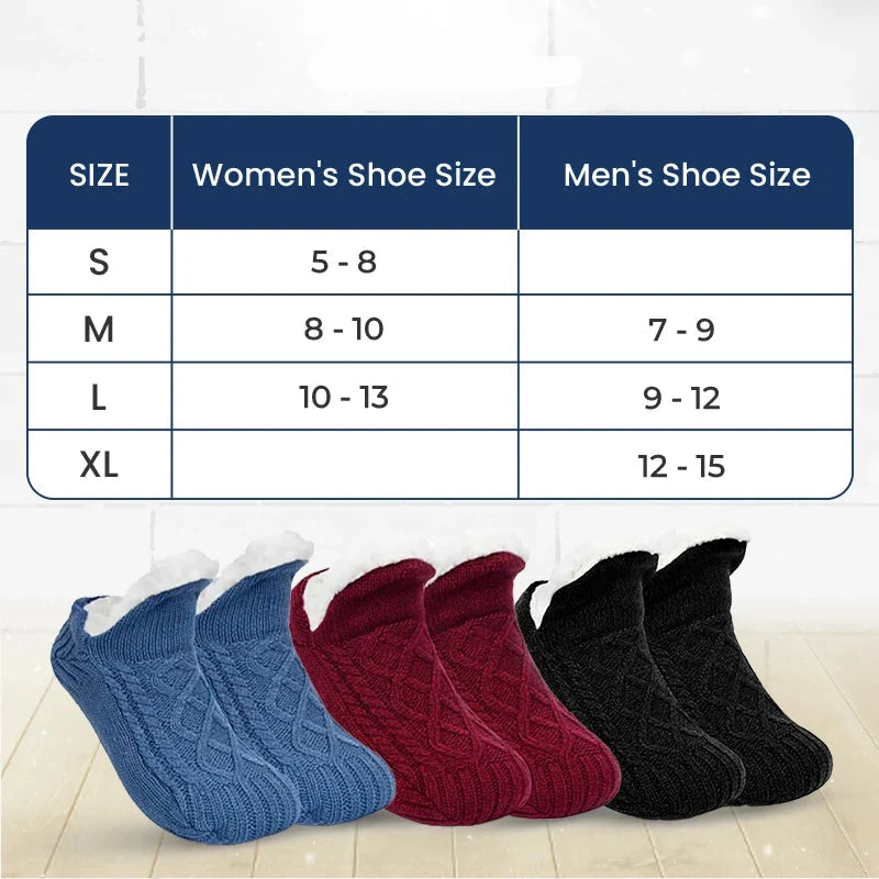 PeakRoo Fleece-Lined Non-Slip Thermal Slippers Socks-Buy 2 Pcs Get Free Shipping