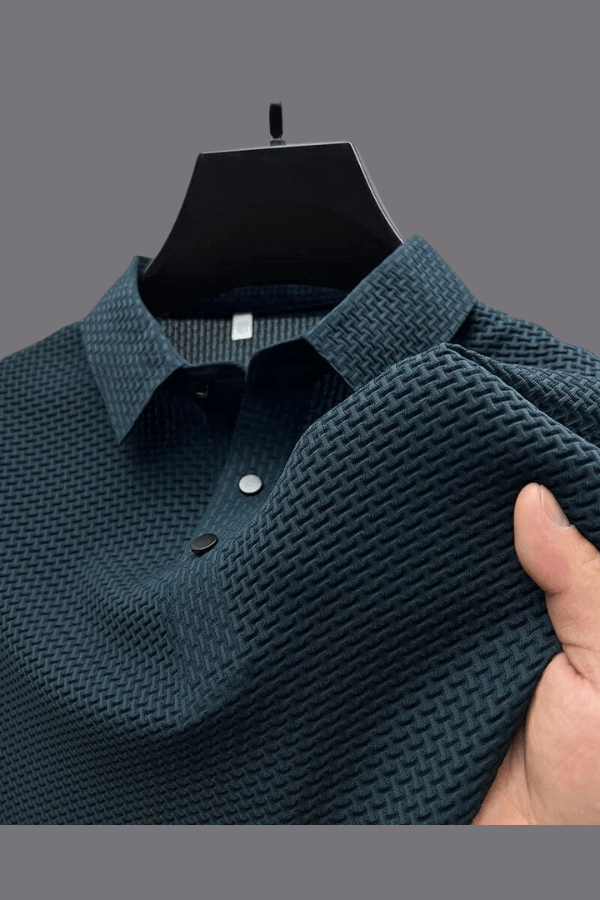 Men's Lightweight Breathable Waffle Knit Polo