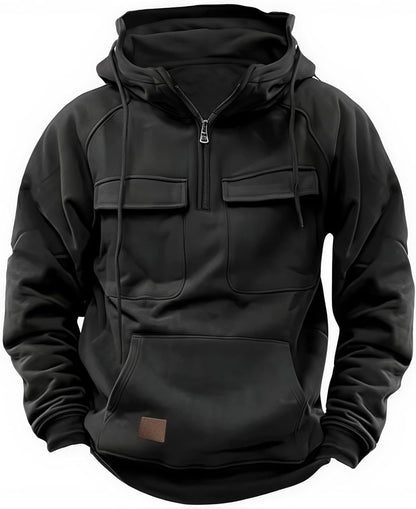 Men's Cargo Quarter-Zip Hoodie
