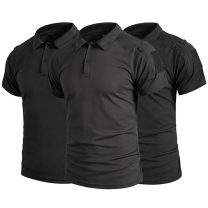 3Pack UPF 50+ Men's Quick Dry Polo T-Shirts