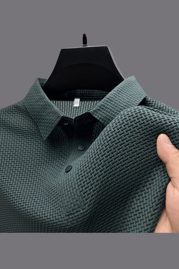 Men's Lightweight Breathable Waffle Knit Polo