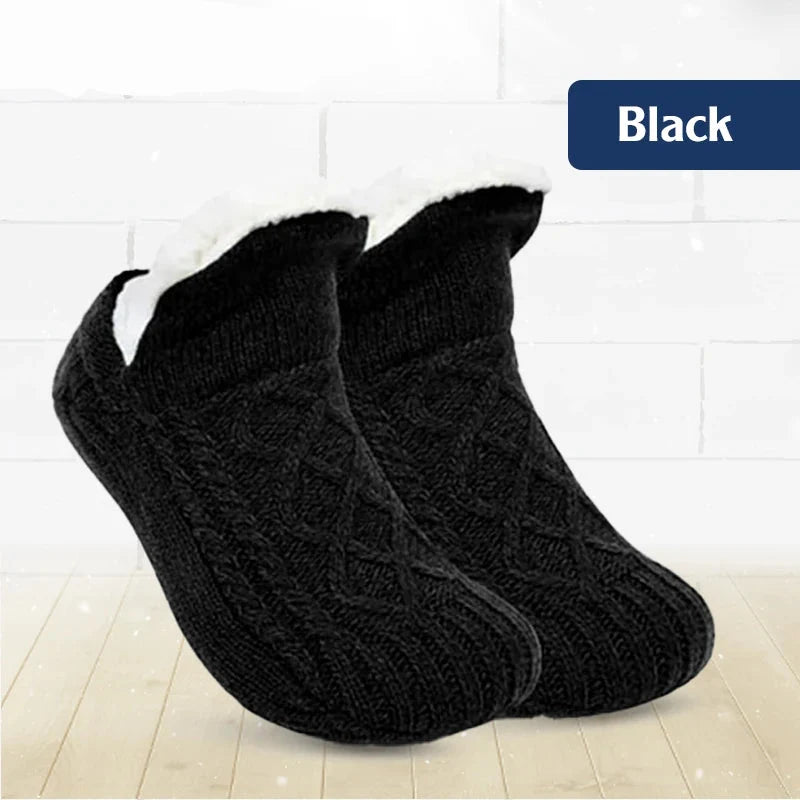 PeakRoo Fleece-Lined Non-Slip Thermal Slippers Socks-Buy 2 Pcs Get Free Shipping