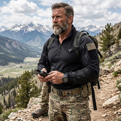 Peakroo Phantom Operator Shirt - Combat Shirt Outdoor Field Shirt with Sleeve Pockets