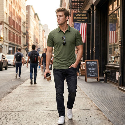 3pack Men’s Quick-Dry Wear-resistant T-Shirts Polo