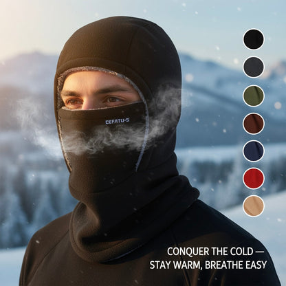 ThermaFleece™ 3-in-1 Winter Balaclava – Windproof Hat, Face Mask & Neck Warmer
