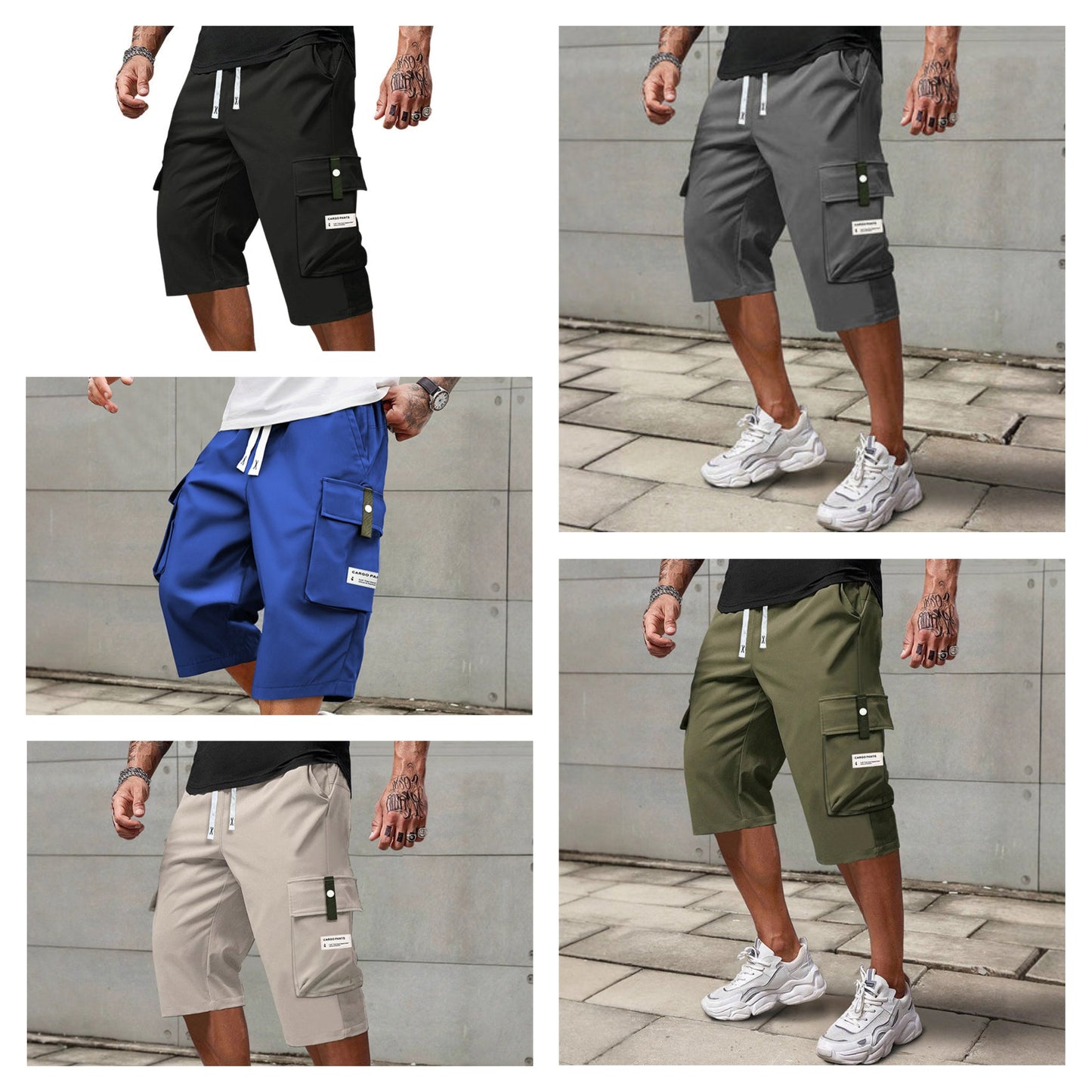 Men's Casual Drawstring Capri Cargo Pants-Buy 2 Get Free Shipping Today!