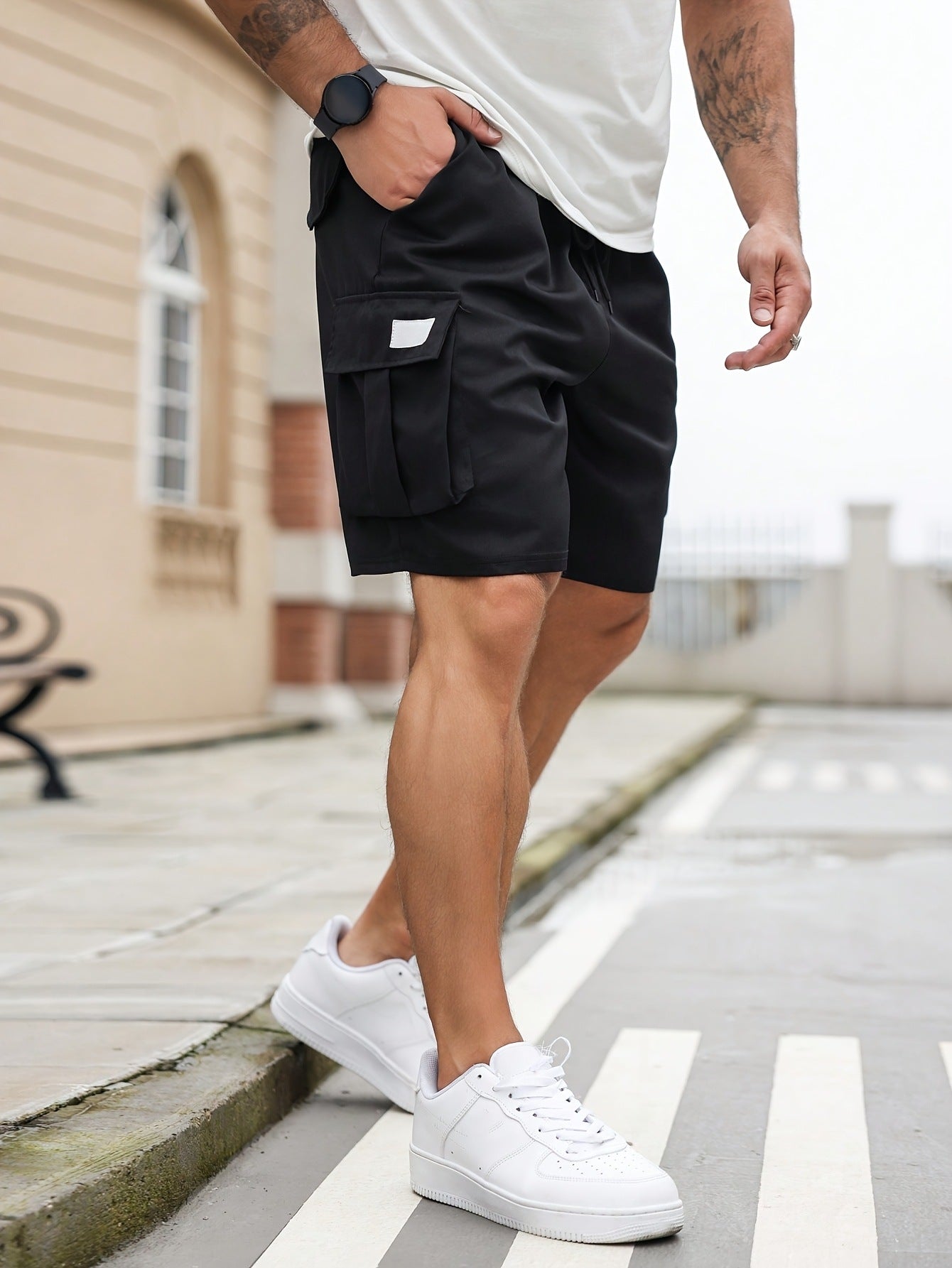 Men's Plus-size Casual Cargo Shorts