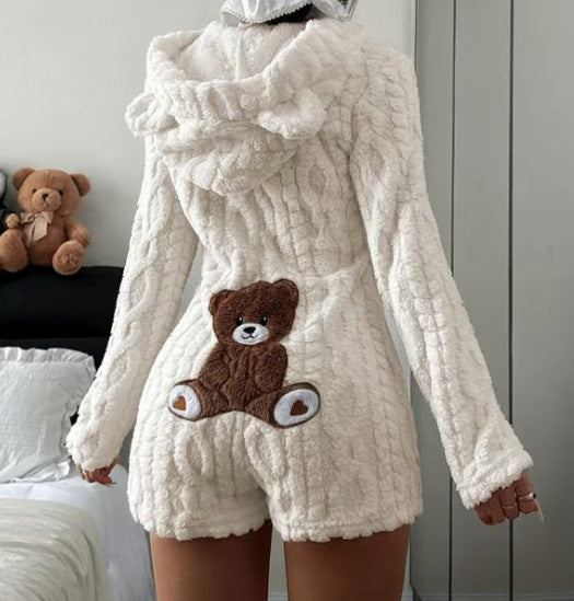 Women's Cozy Cute Plush Romper
