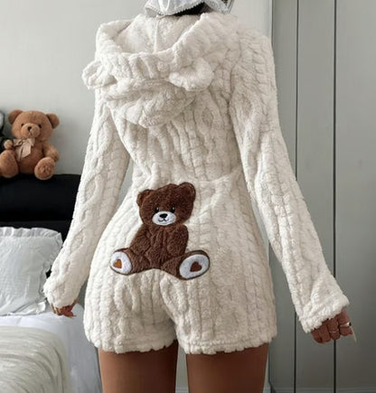 Women's Cozy Cute Plush Romper