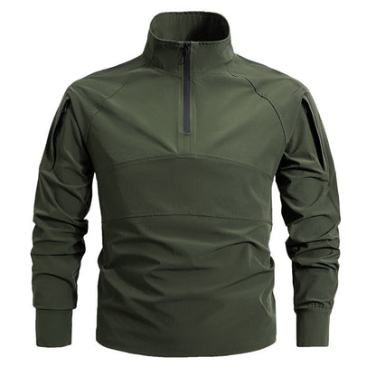 Men's Tactical 1/4 Zip Performance Quick-Dry Stretch Combat Shirt Pullover