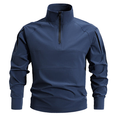 Men's Tactical 1/4 Zip Performance Quick-Dry Stretch Combat Shirt Pullover