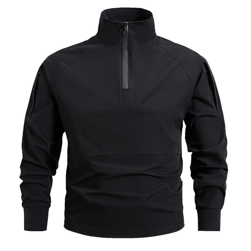 Men's Tactical 1/4 Zip Performance Quick-Dry Stretch Combat Shirt Pullover