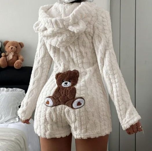 Women's Cozy Cute Plush Romper