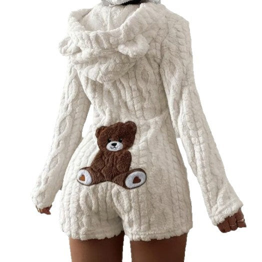 Women's Cozy Cute Plush Romper