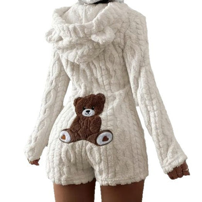 Women's Cozy Cute Plush Romper