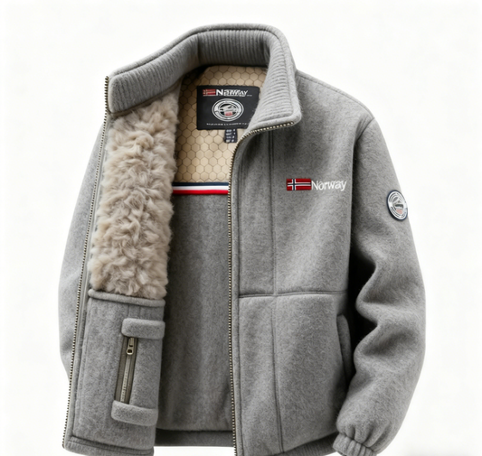 🔥Men’s Outdoor Stand Collar Fleece Jacket