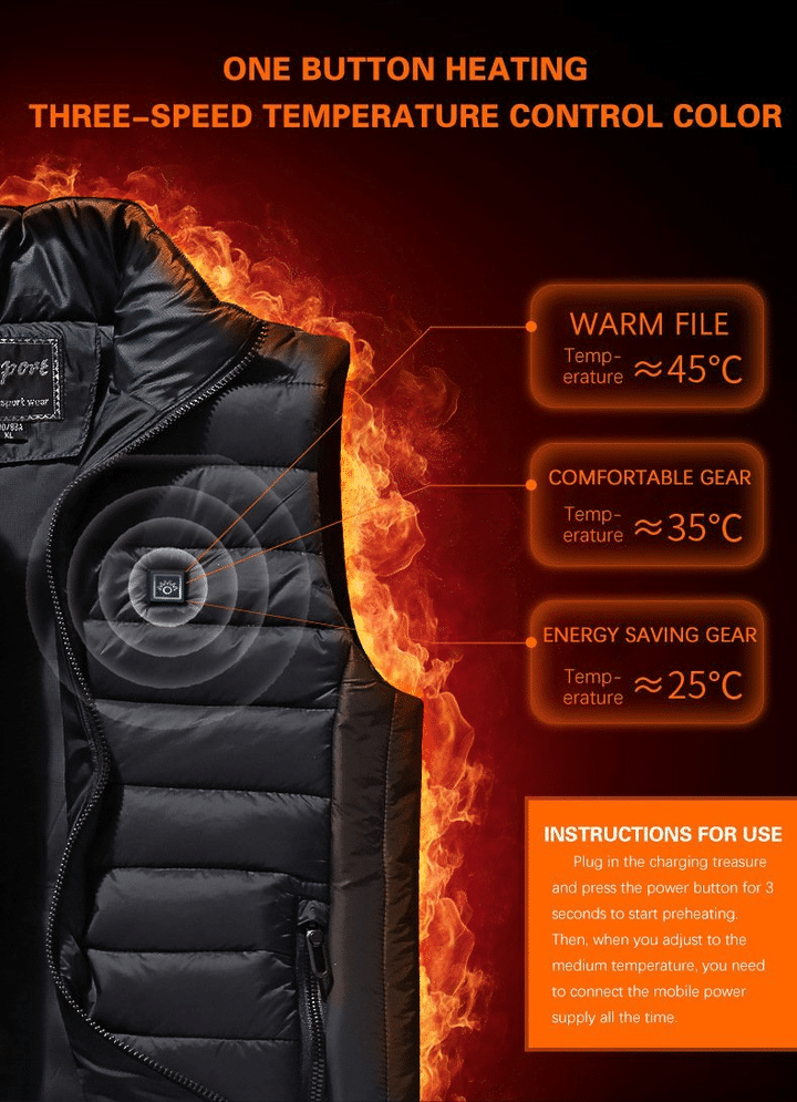 PeakRoo Unisex heated down vest