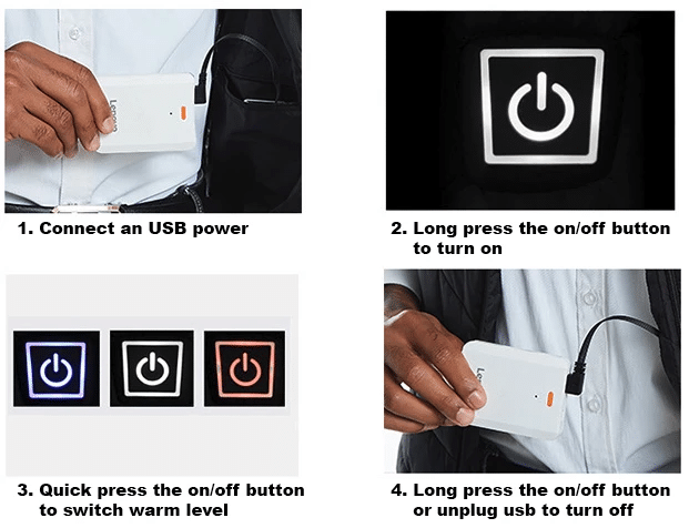 PeakRoo Unisex heated down vest