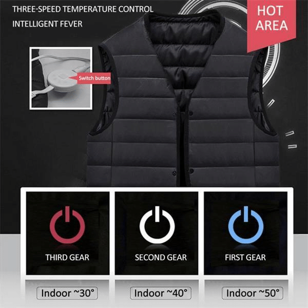 PeakRoo Unisex heated down vest
