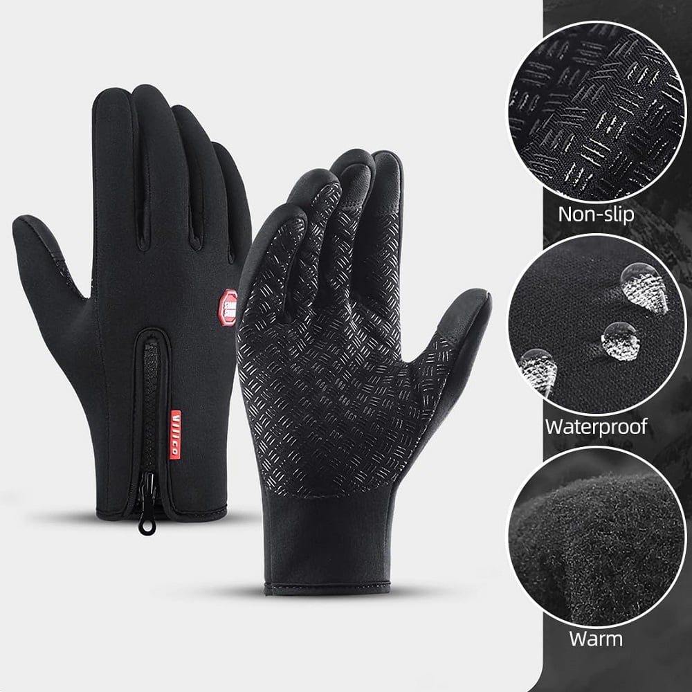 PeakRoo™ Waterproof Thermal Touchscreen Gloves – Windproof Winter Gloves for Outdoor Work, Driving & Sports