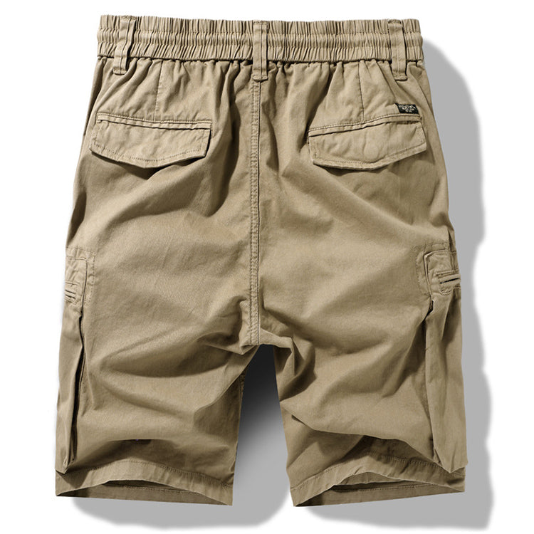 Men's Casual Solid Color Zipper Pocket  Shorts